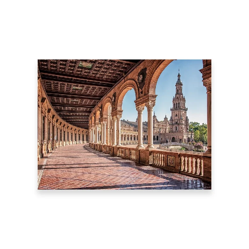 modern geometric canvas art paintings-Plaza De Espana