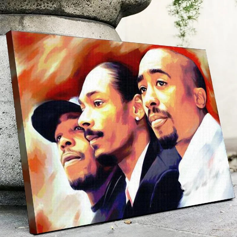 hand-painted tropical wall paintings-Rap Legends Canvas