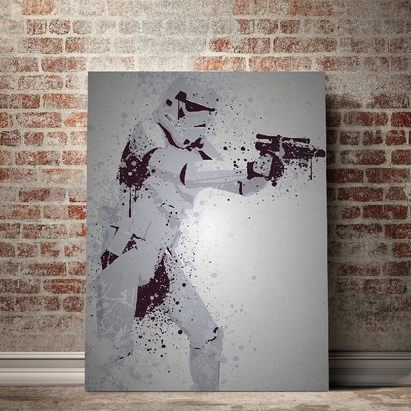 large hand-painted floral canvas paintings-Storm Trooper