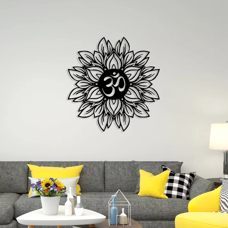 relaxing landscape art paintings-Sunflower Metal Wall Art