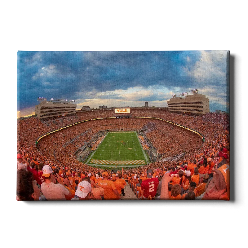 contemporary tropical art paintings-Tennessee Volunteers - Neyland Stadium Orange Out