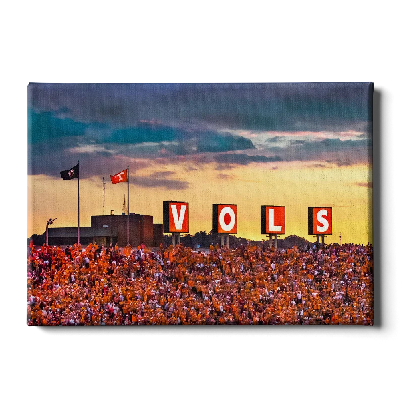 unique modern wall canvas paintings-Tennessee Volunteers - Tennessee Vols Sunset