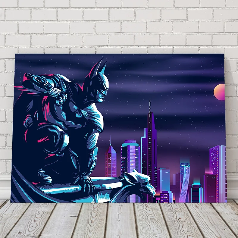 coastal botanical canvas paintings-The Fearless Batman