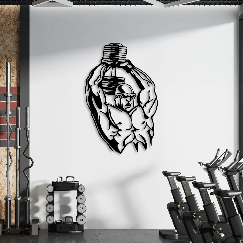 unique decorative wall art-Triceps Exercise Metal Wall Art