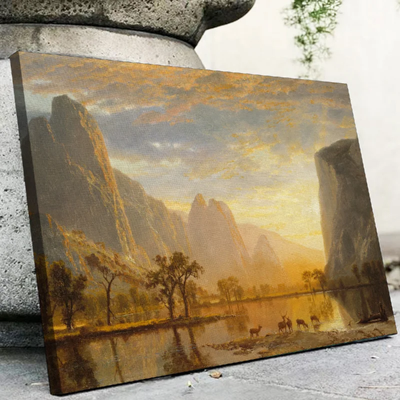 custom abstract nature wall paintings-Valley of the Yosemite Canvas Set