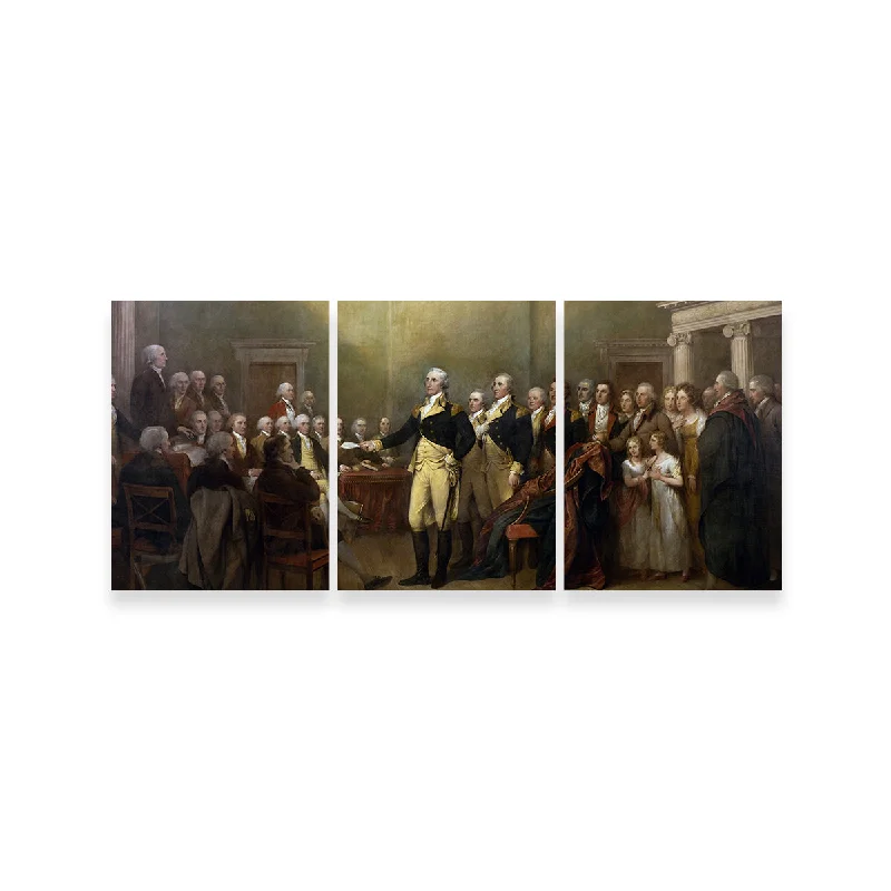 bright retro decorative paintings-Washington Resignation